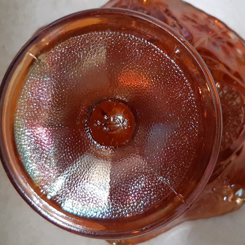 Beautiful Carnival Glass Candy Dish - Picture 3 of 3